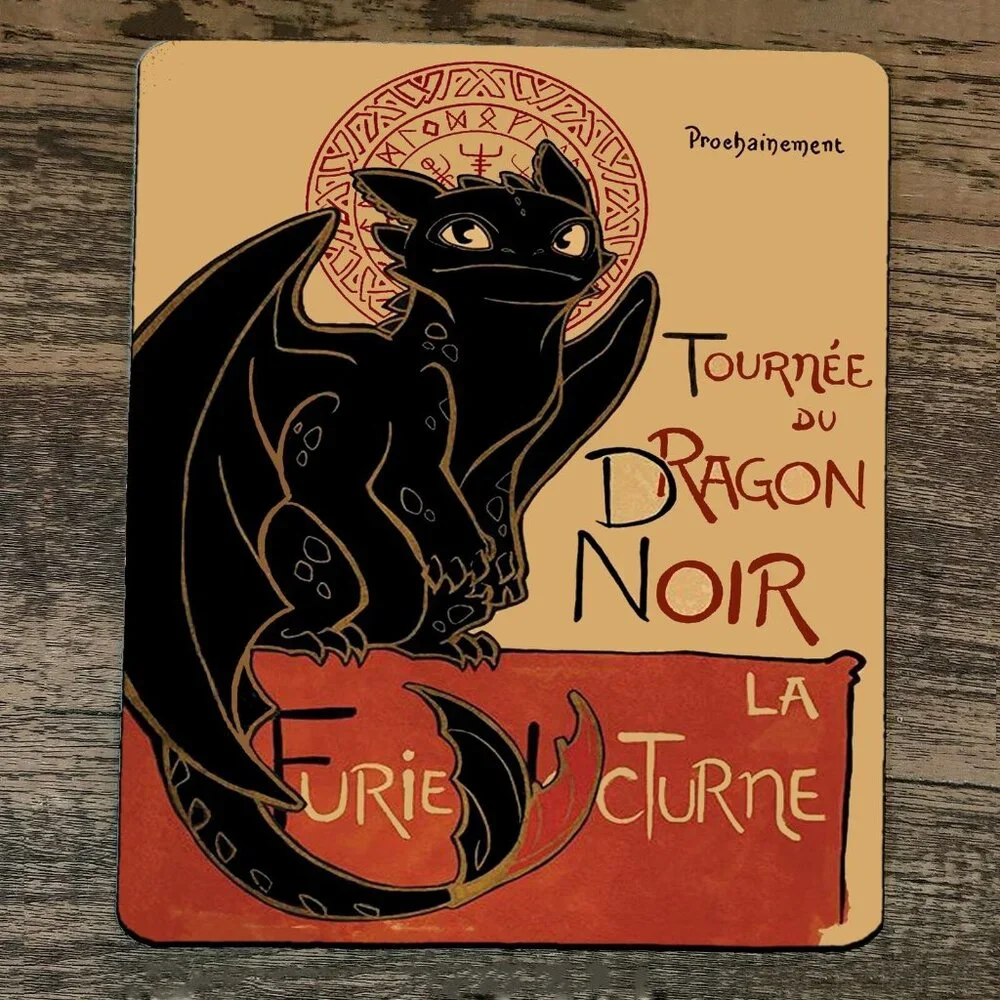 Mouse Pad Le Dragon Noir Train‎ Your